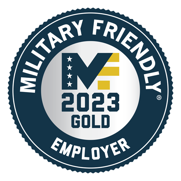 2023 Gold Military Friendly® Employer logo