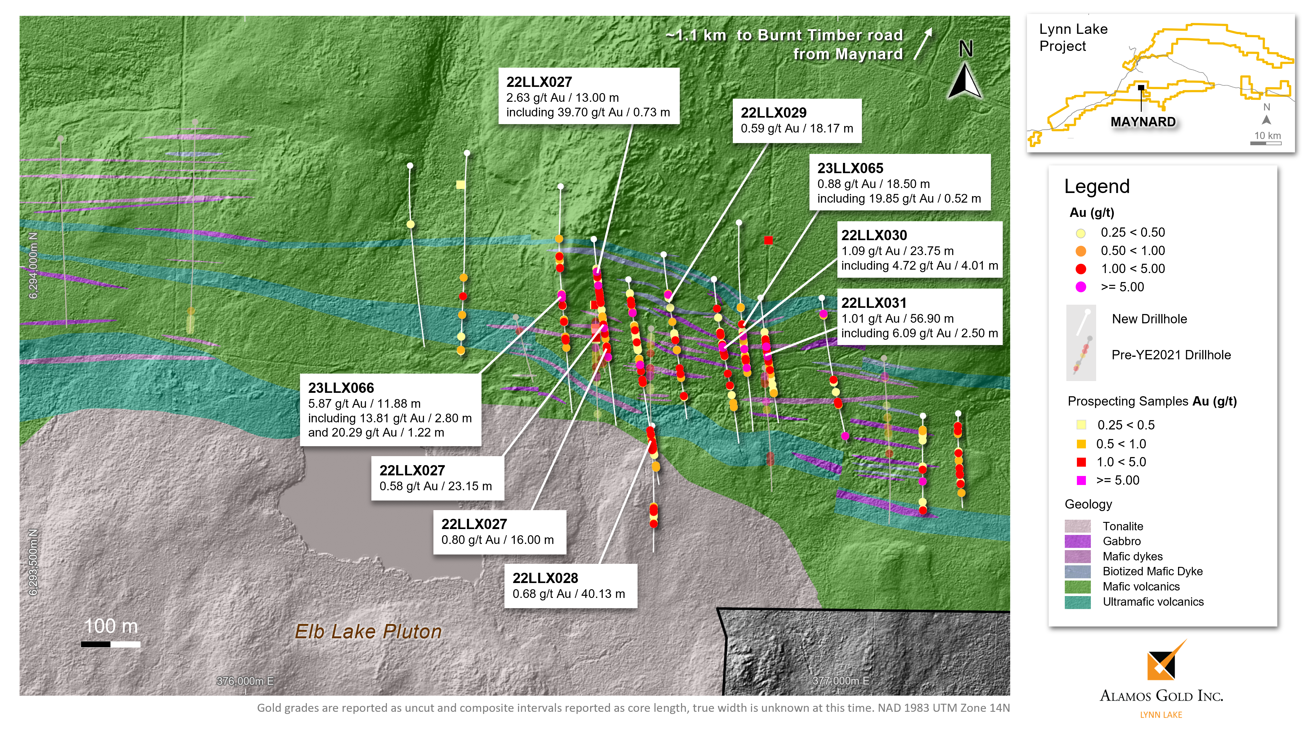 Figure 4 Lynn Lake – Maynard Target Drillhole Plan Map