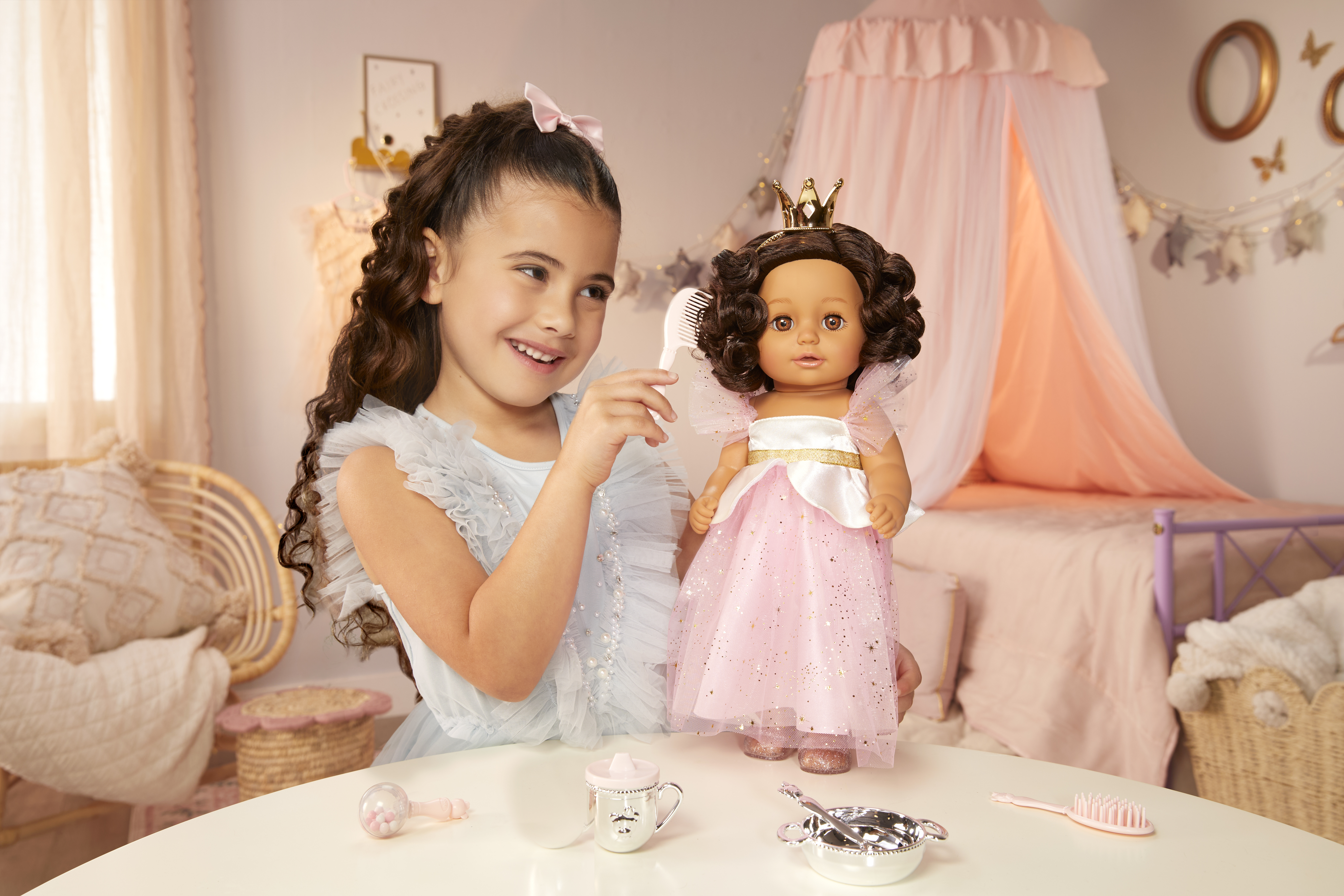 Featuring three diverse princess dolls, a royal accessory set, and a majestic rocking chair and table, the line blends realism and fantasy to spark imagination, encourage empathy, and offering affordable gift options as families head into the holiday season.