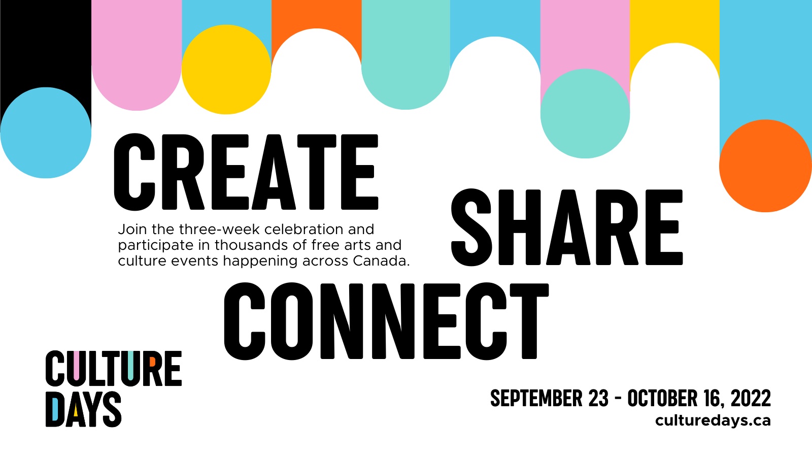 Join the three-week celebration and participate in thousands of free arts and culture events happening across Canada.