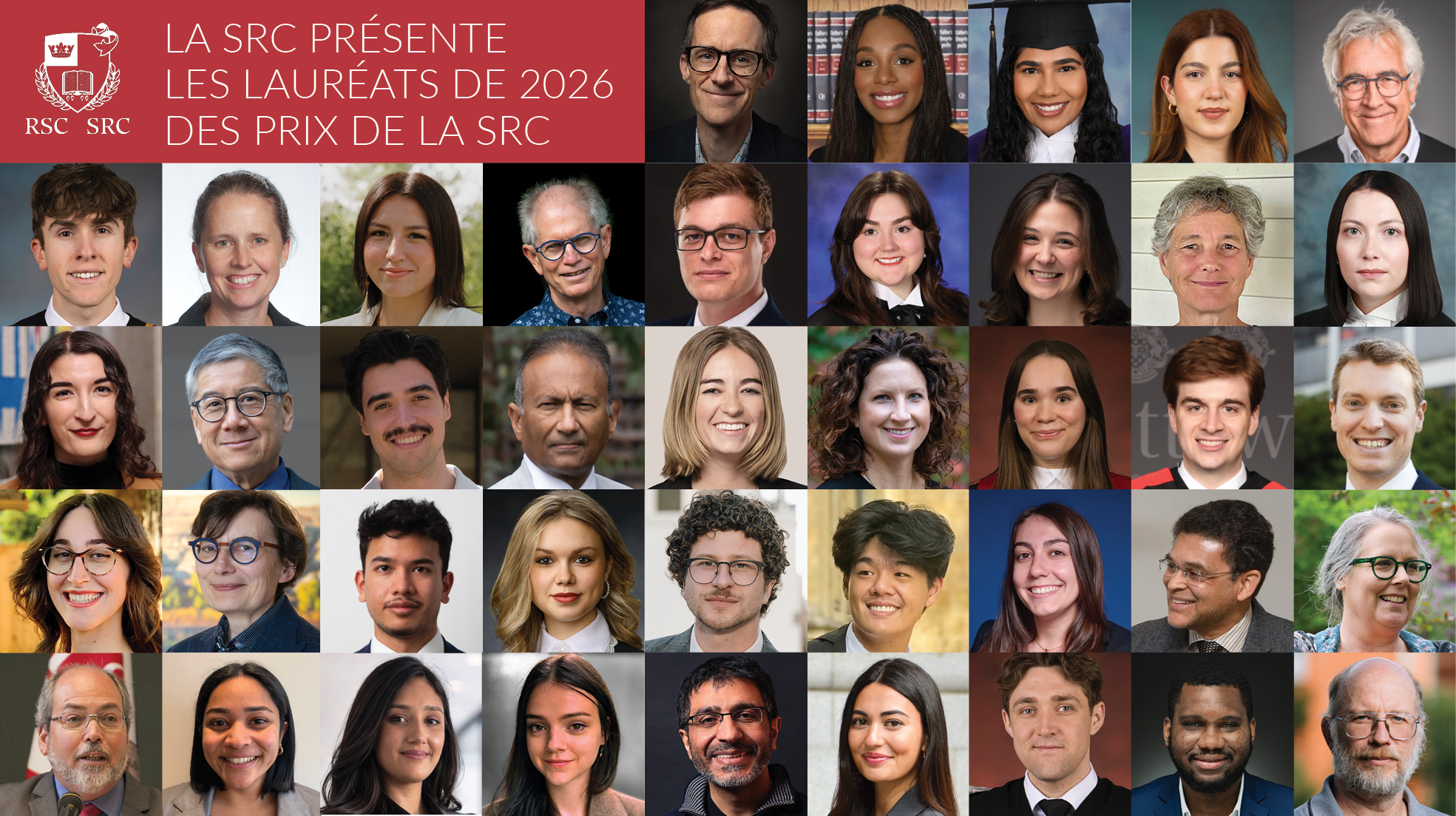 Les lauréats de prix de la SRC pour 2026