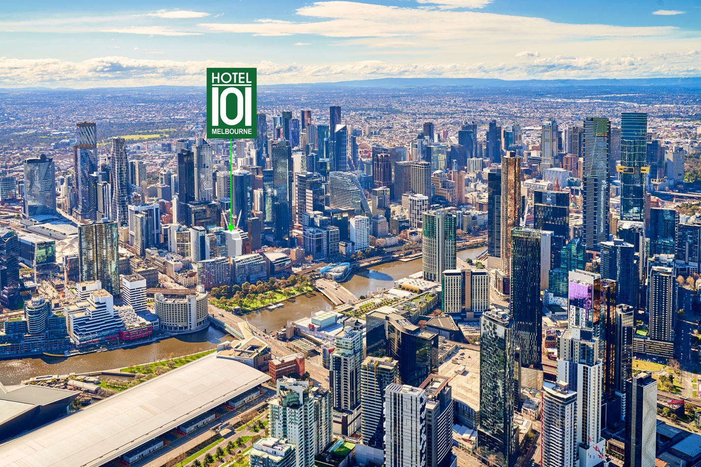 Site location of Hotel101-Melbourne, Australia, which is set to have 766 rooms 