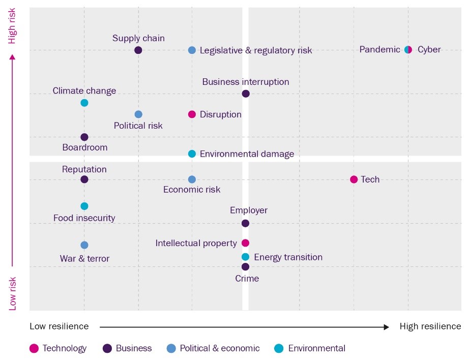 Risk-resilience matrix 2021