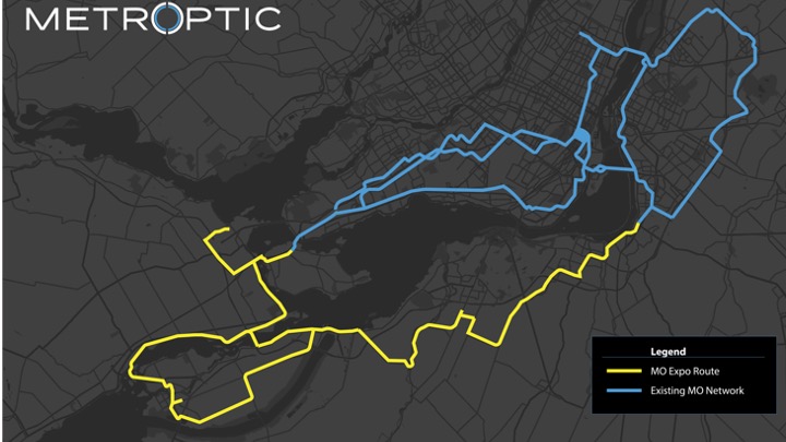 Montréal, Canada. Metro Optic a lancé une nouvelle autoroute numérique - la Route Expo - pour desservir les utilisateurs de centres de données à grande échelle, les entreprises axées sur les données et les