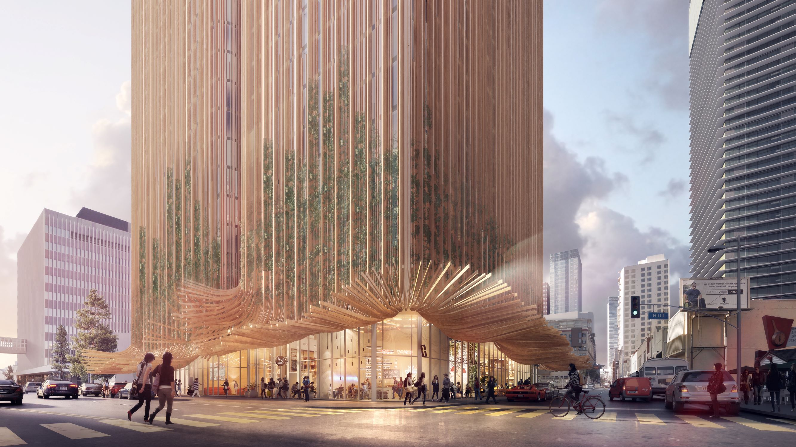 Crown Group's proposed condominium and hotel tower in Downtown LA 