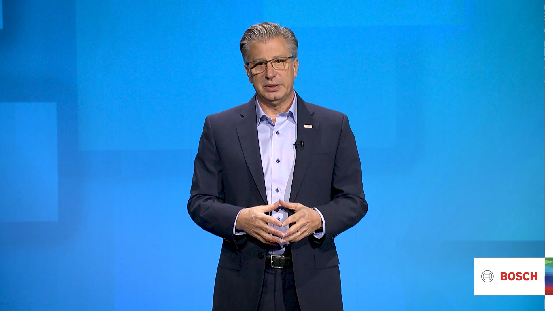 Mike Mansuetti, president of Bosch in North America, at CES 2021.