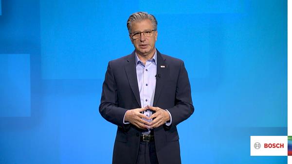 Mike Mansuetti, president of Bosch in North America, at CES 2021.