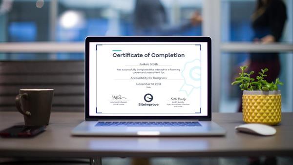 Siteimprove Academy Certificate of Completion 