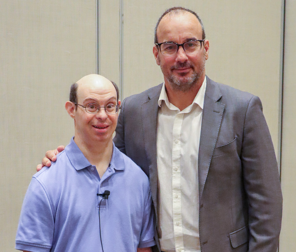 Dr. Joaquin Espinosa & author, self-advocate and Quincy Jones Exceptional Advocacy Awardee  David Egan