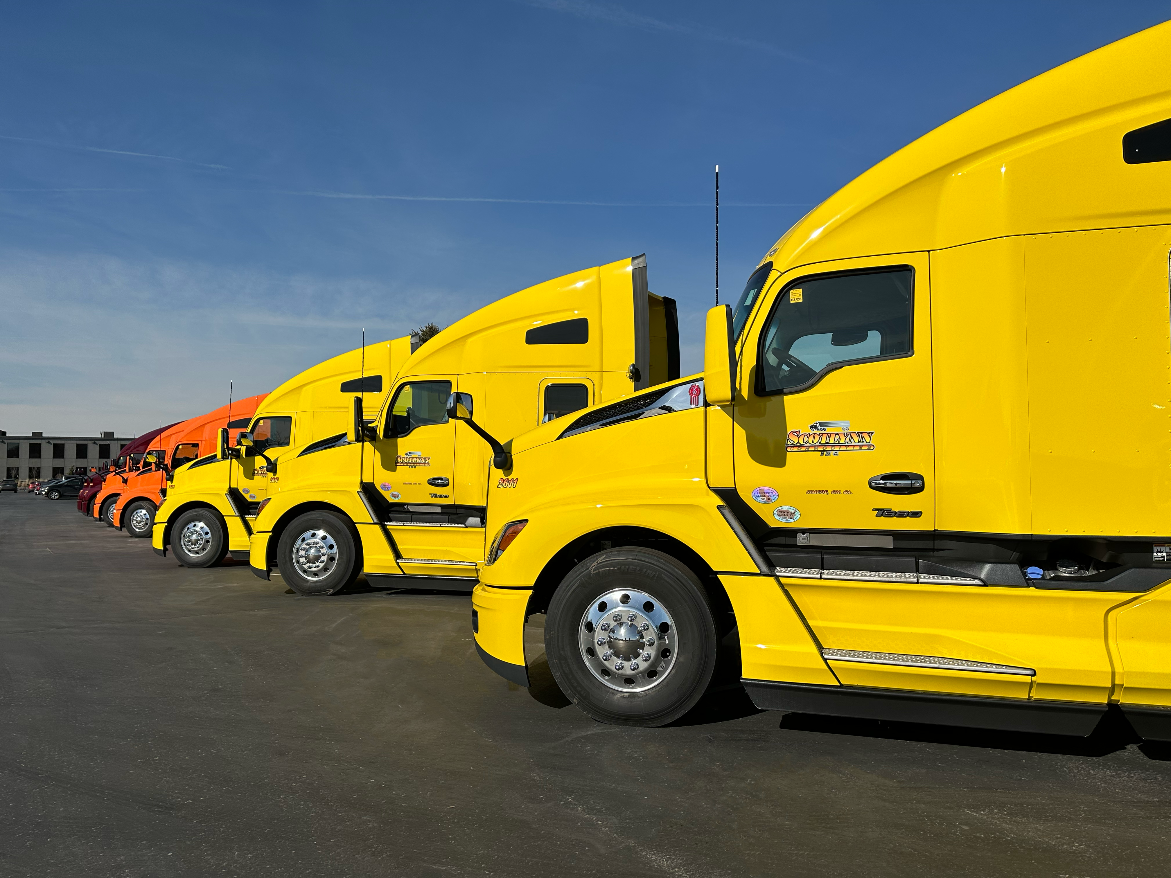 new Kenworth Scotlynn Trucks yellow orange 