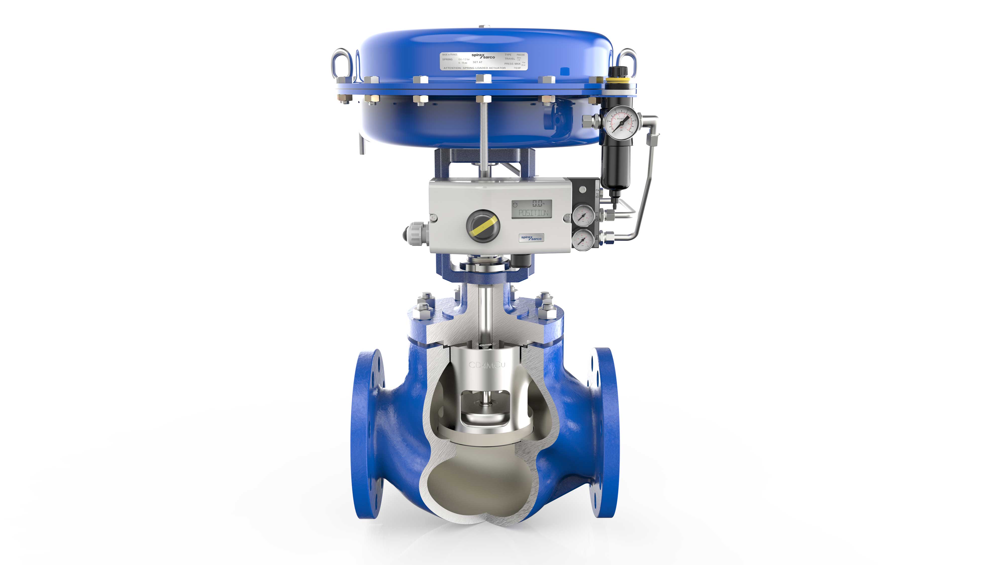 Spira-trol Steam-Tight Control Valve with SP7 Positioner