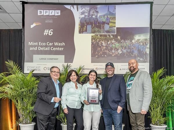 Mint Eco came in at #6 in the 2024 Best Places to Work Awards by the South Florida Business Journal in the large business category (100+ employees or more).