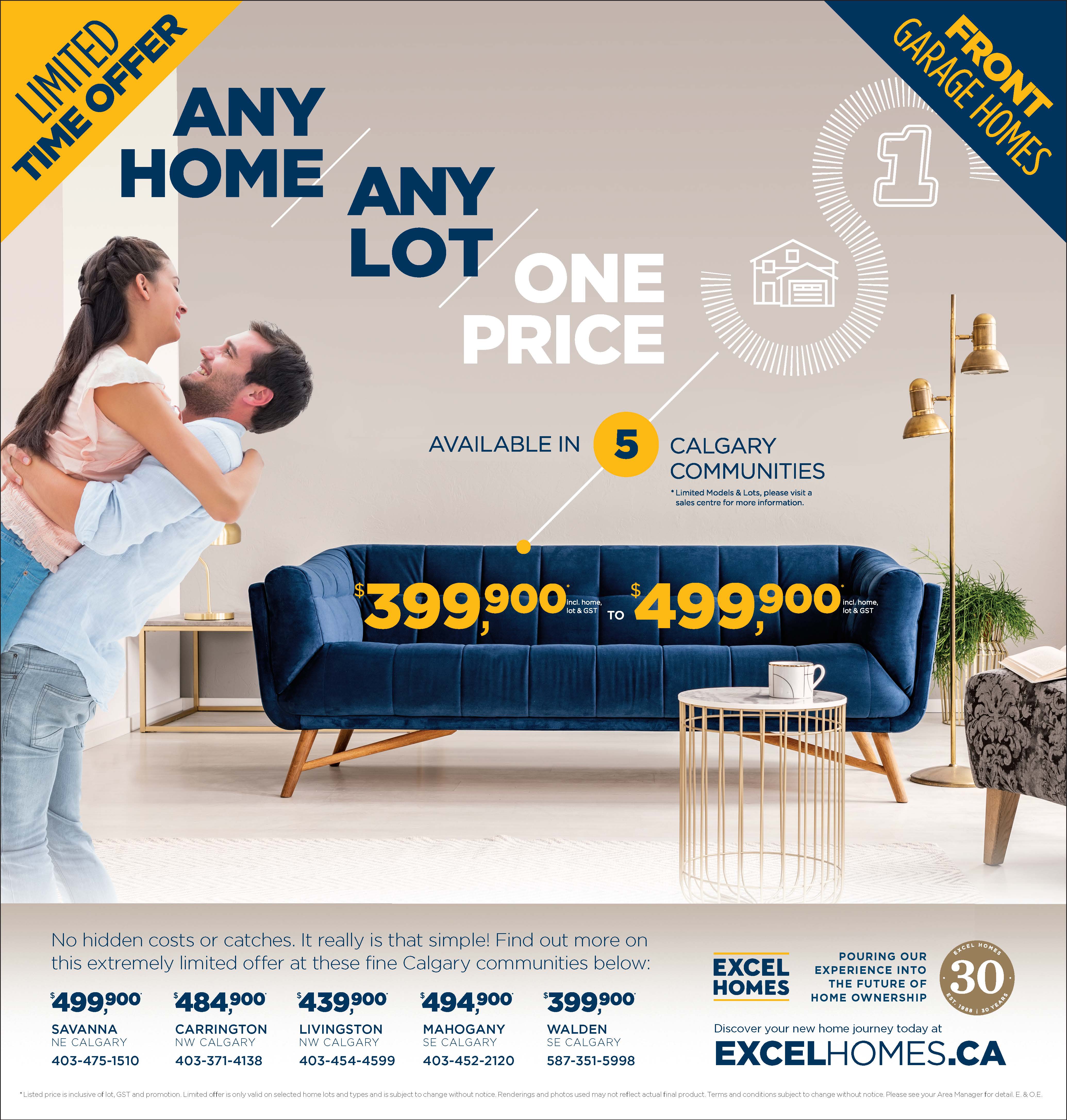 Any Home. Any Lot. One Price. Sales Event.