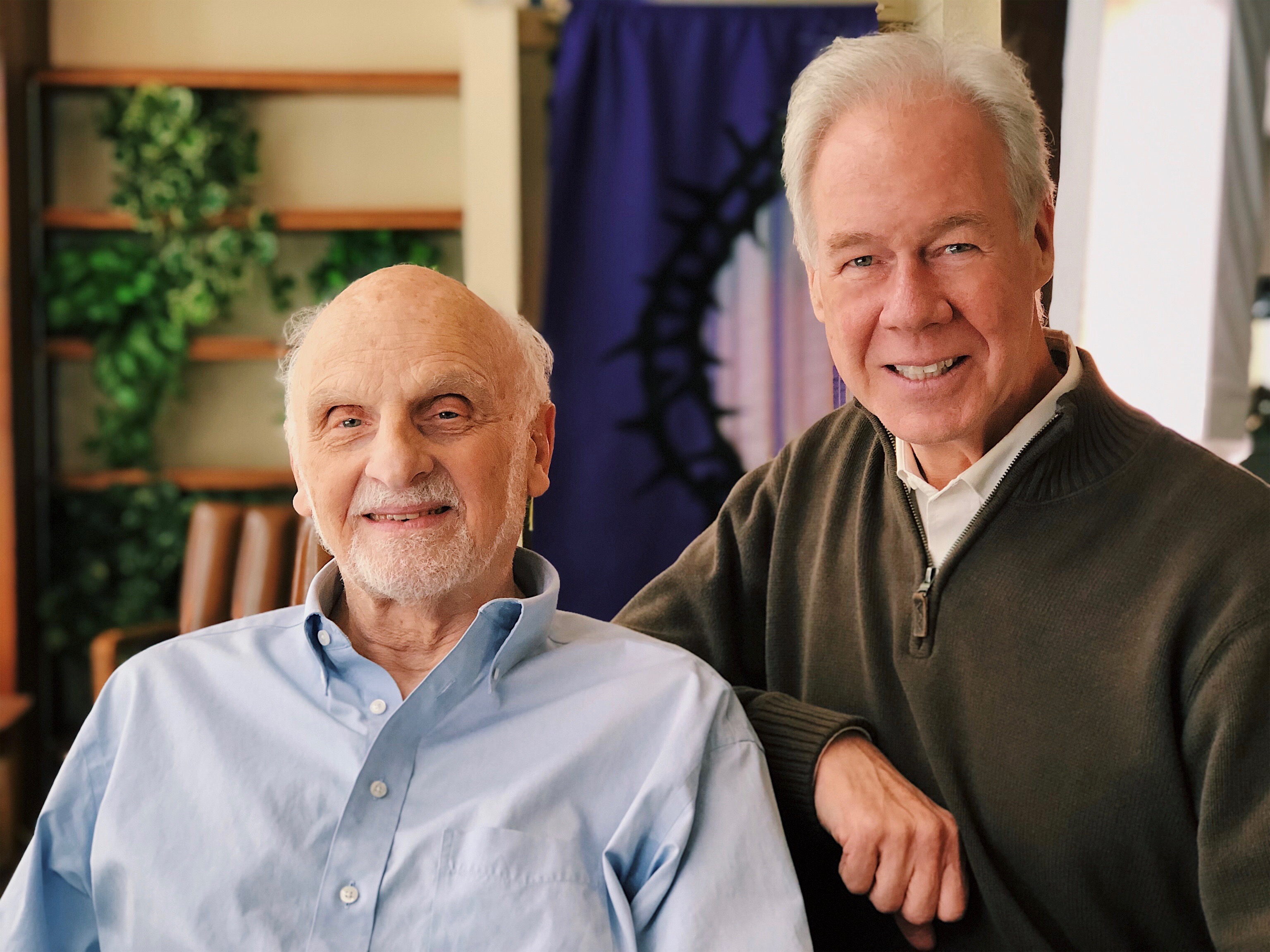 Walter Brueggemann and Martin Doblmeier during production of SABBATH