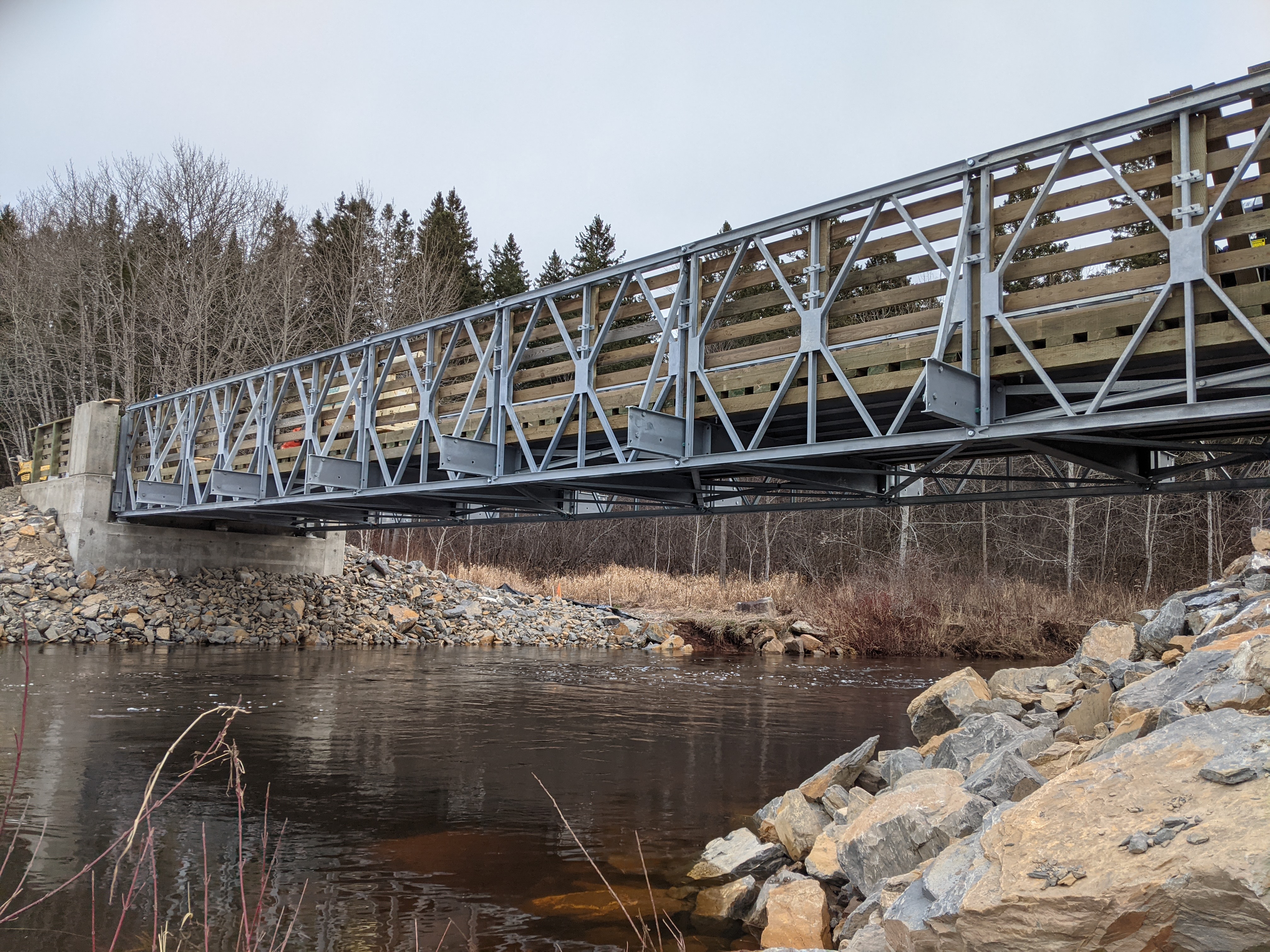 Permanent Acrow Bridge in New Brunswick, Canada