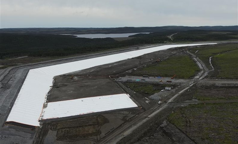 Valentine Gold Mine Tailings Management Facility (dam embankment liner at 96% complete)