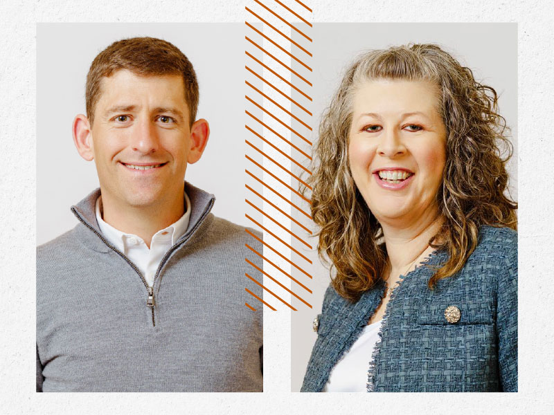 Joe Lanser (L); Kirby Horan-Adams (R)