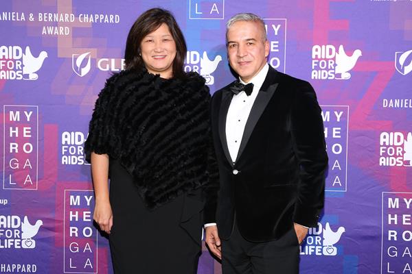 Betty Chiang, VP Public Health and Medical Affairs, Gilead (My Hero award recipient) and Jesus Aguais, Executive Director & Founder, AID FOR AIDS