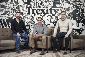 From left, Trexity delivery service co-founders,