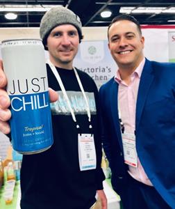 Greg Lutzka (Left) standing next to Life On Earth, Inc. President John Romagosa (Right) at the Natural Expo West in March 2019