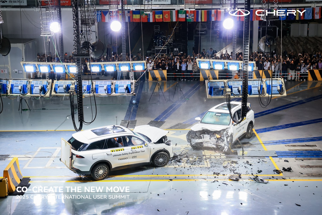 The moment of vehicle collision 
