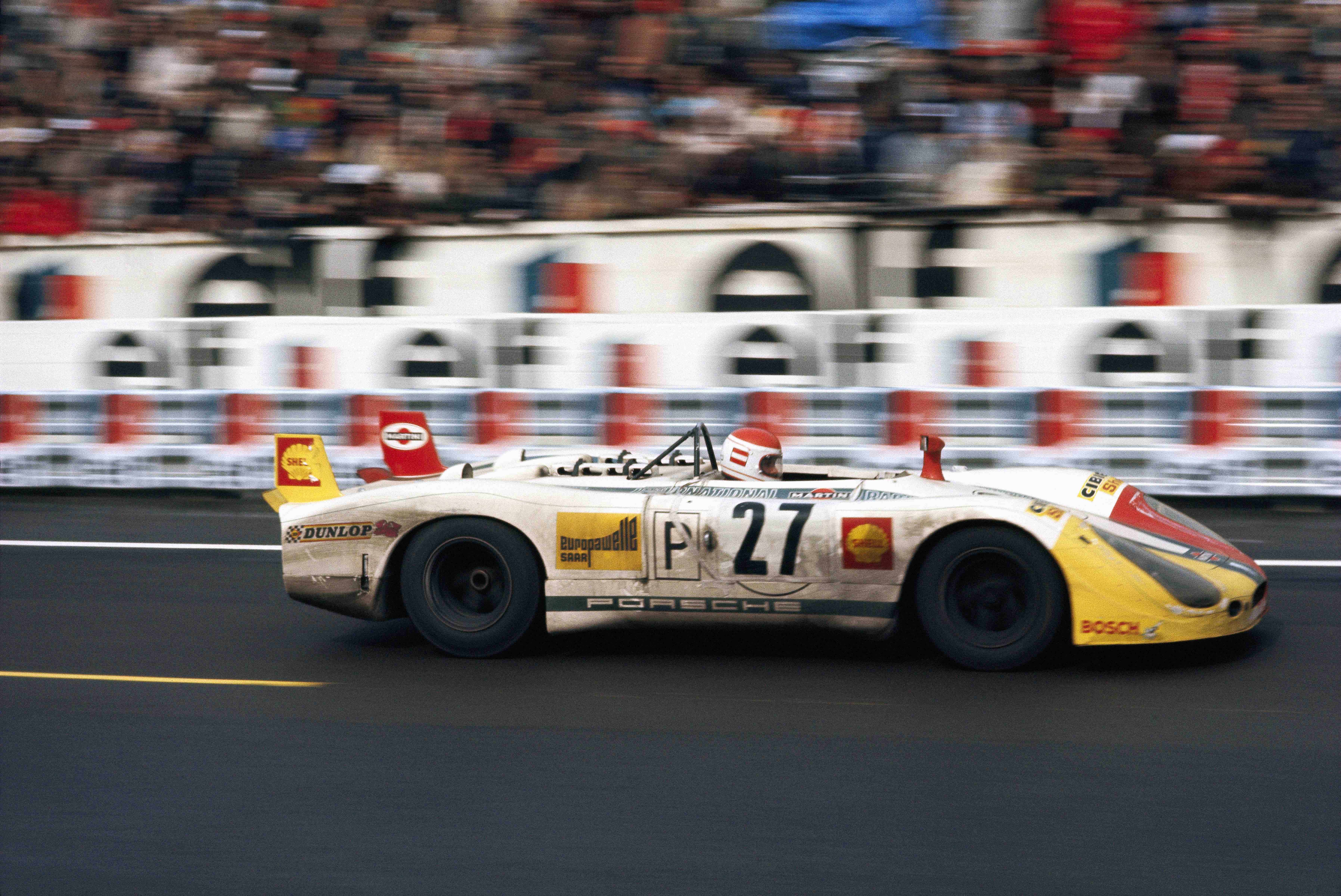 The 908/02 Langheck Flunder Spyder, chassis 908/02-005, would complete a 1-2-3 sweep of the podium for Porsche at the 1970 Le Mans 24 Hours