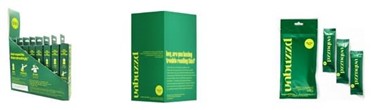 8-pack, 18-pack, and 3-pack formats of the unbuzzd ready-to-mix powder sticks 