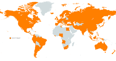 Landen waar Nederlandse tv-exports zijn uitgezonden