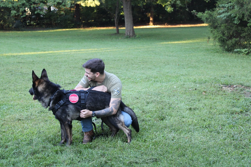 Retired MWD Fredy and U.S. Marine Corps Veteran Nicholas Rice