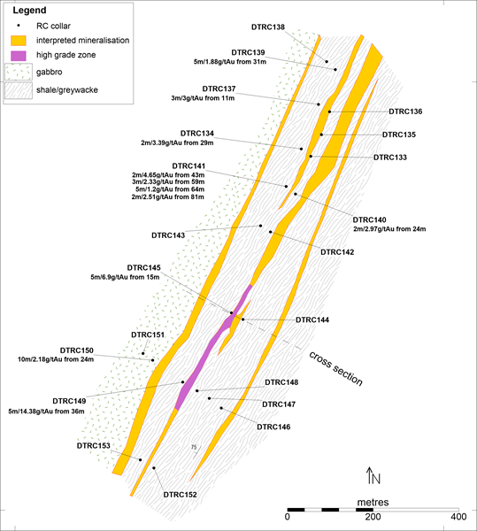 Makosa Tail drillhole location map