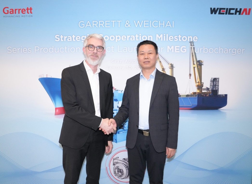 Mr. Frederic Bar, Vice President General Manager Commercial Vehicle Garrett Motion, and Mr. LingJin Wang, Deputy GM Weichai Power.