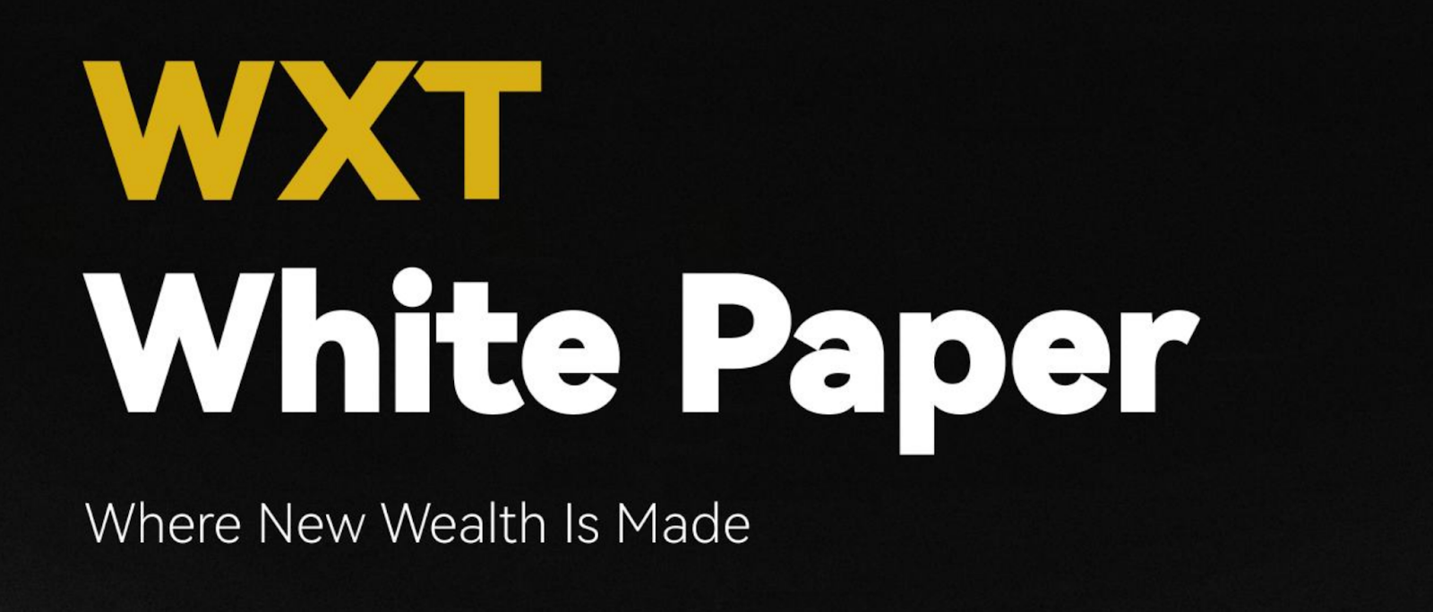 WEEX Token (WXT) White Paper Launch