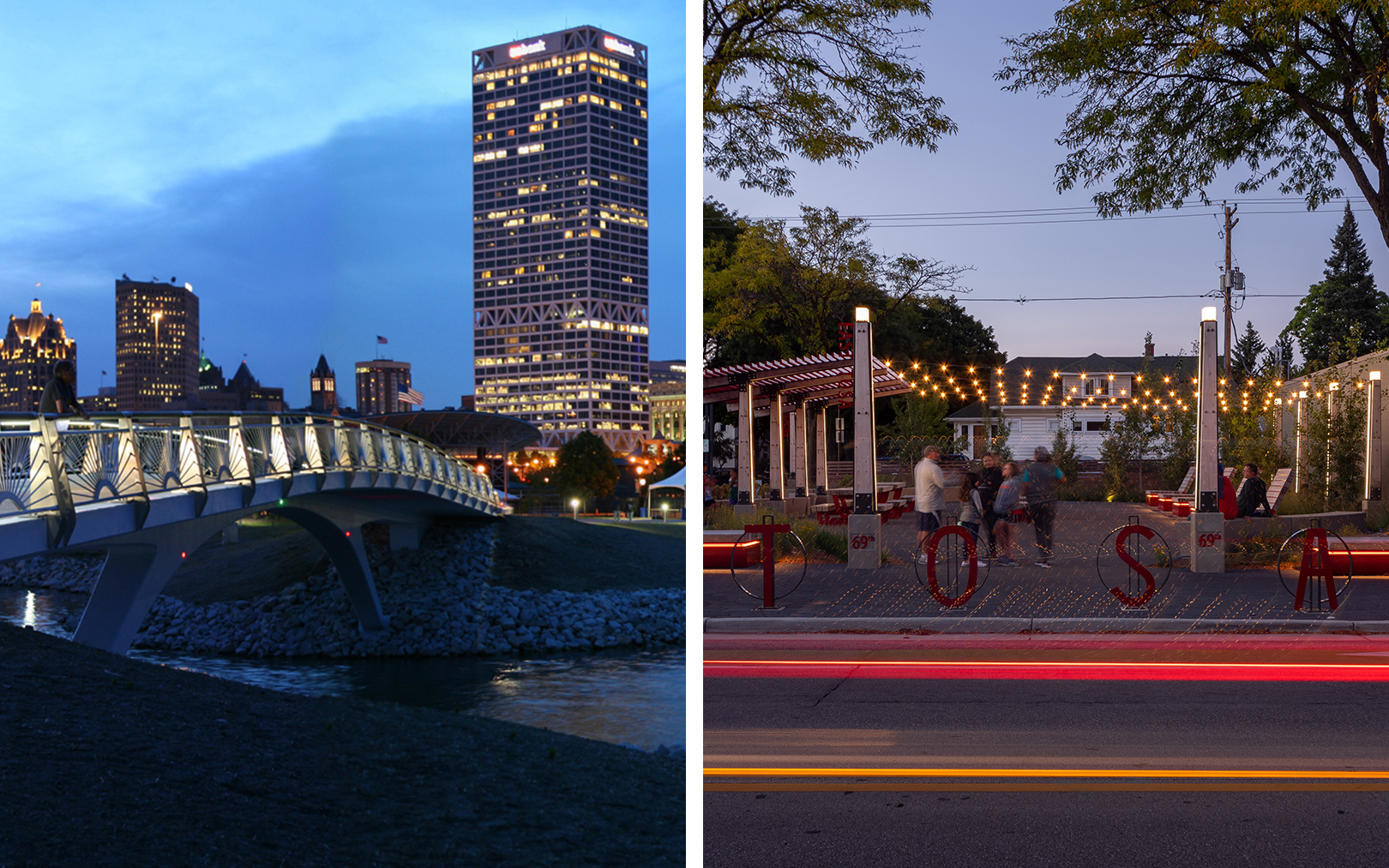 Left: Lakeshore State Park, Milwaukee. Right: 69th Street Center, Wauwatosa.