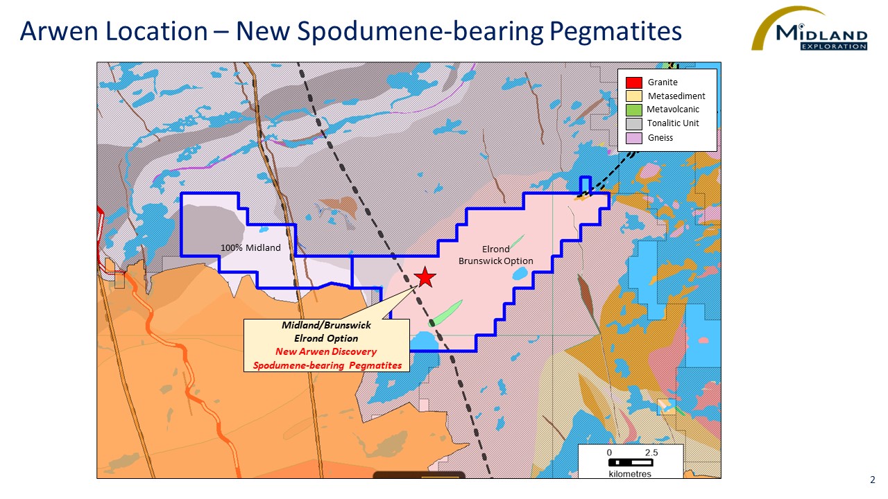 Figure 2 Arwen Location-New Spodumene-bearing Pegmatites