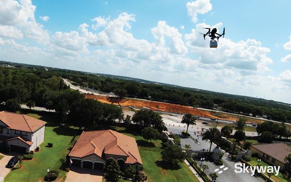 Zing Drone delivering food to Montverde