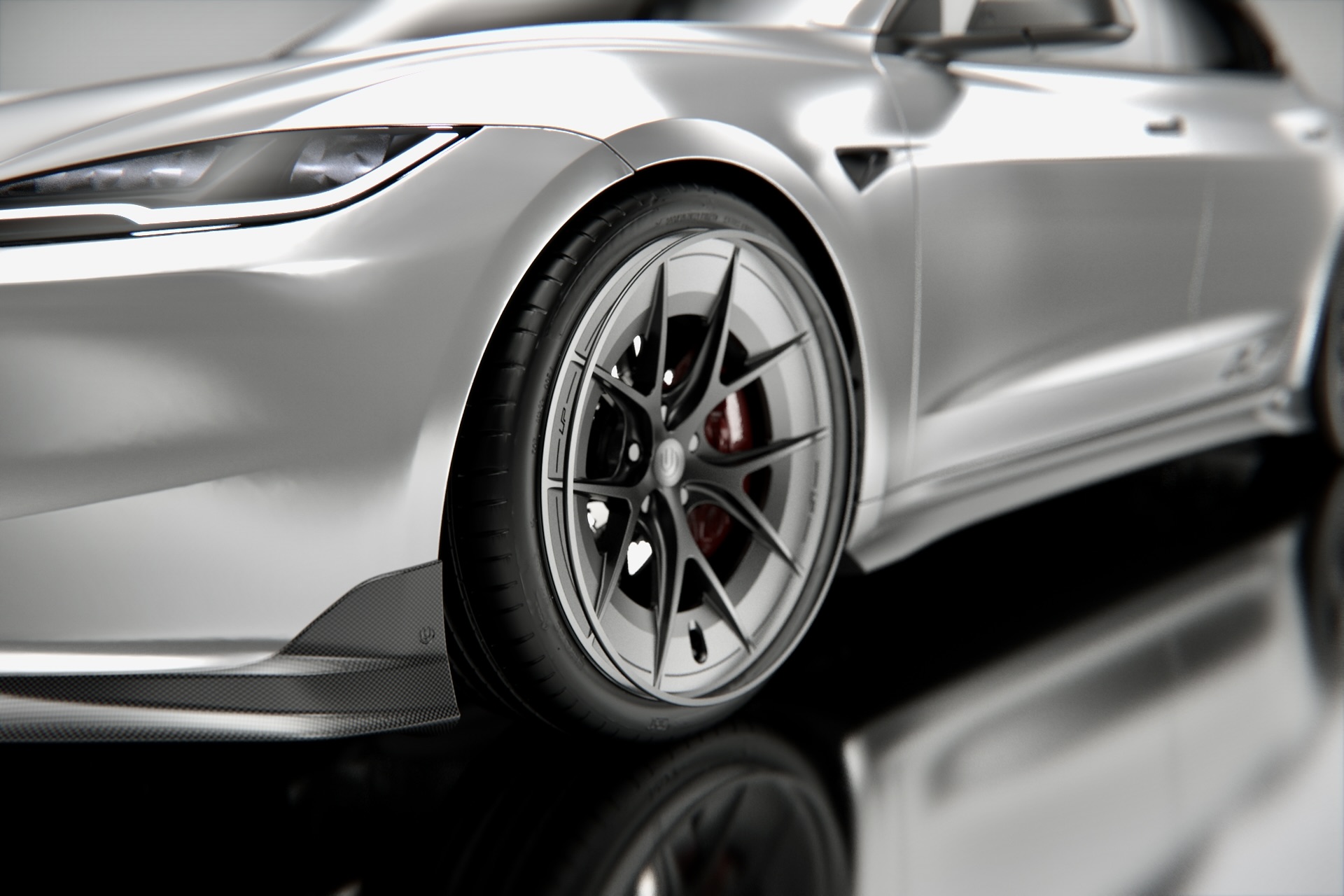 Unplugged Performance UP Forged Road Warrior Wheel with Replaceable Curb Guard Ring for protection