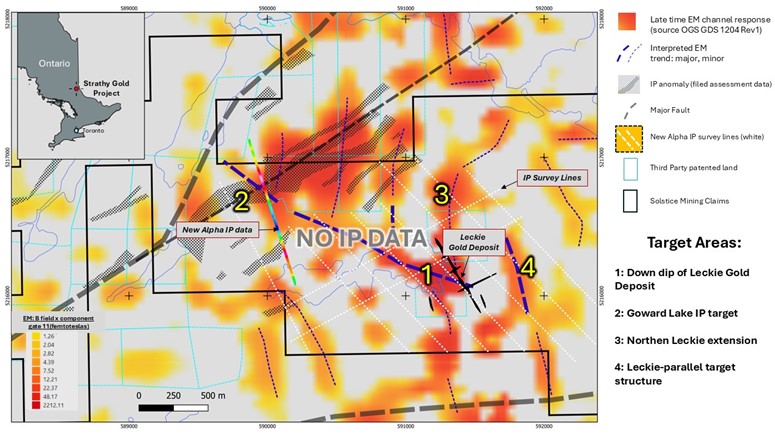 Compilation and Target Map, Strathy Gold Project