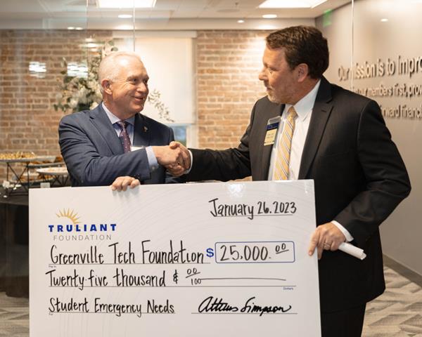 Truliant Foundation donates $25,000 to Greenville Tech Foundation Student Emergency Needs Fund