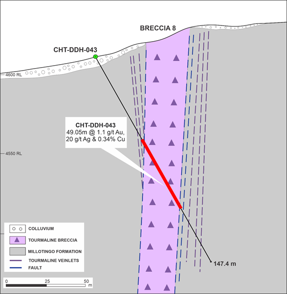 Figure 4 – Section across Breccia 8