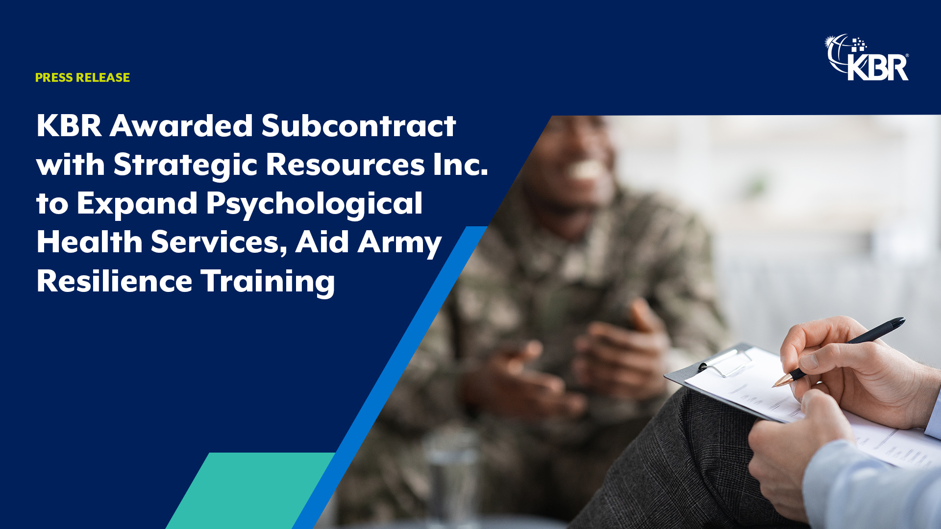 KBR has been awarded a new subcontract with Strategic Resources Inc. to provide physical and psychological health services for the U.S. Army. This partnership will play a crucial role in boosting resilience and readiness among soldiers and their families.