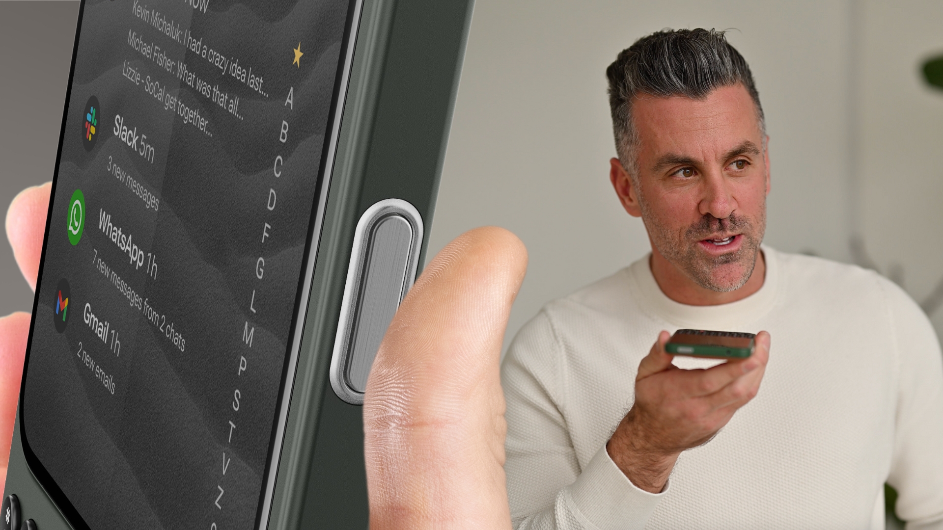 Prompt Key starts speech to text and voice recording