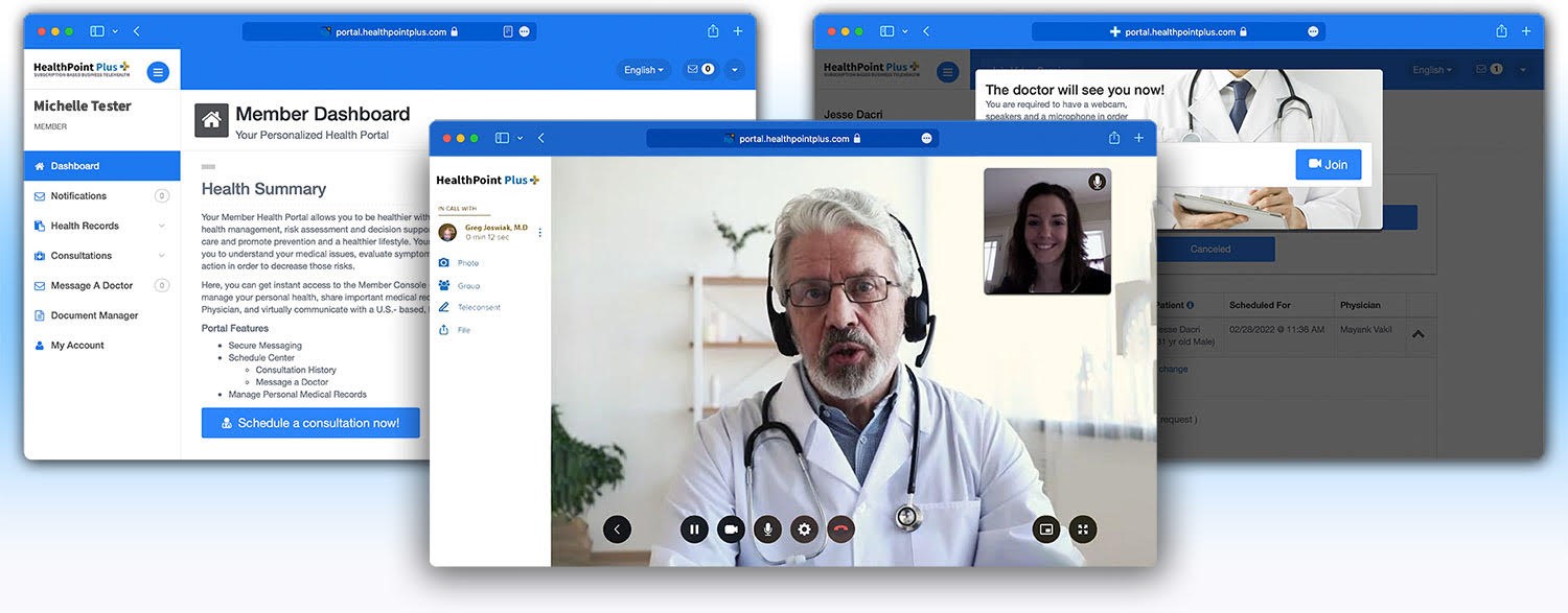 HealthPoint Plus Version 3.0, a disruptive Subscription-Based Telehealth Platform