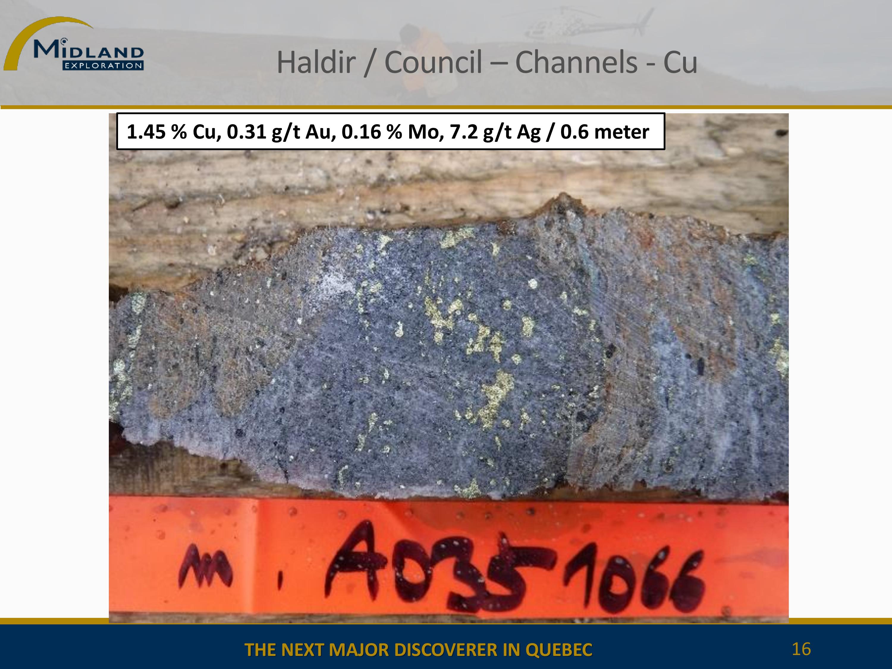 Minéralisation en cuivre à Haldir