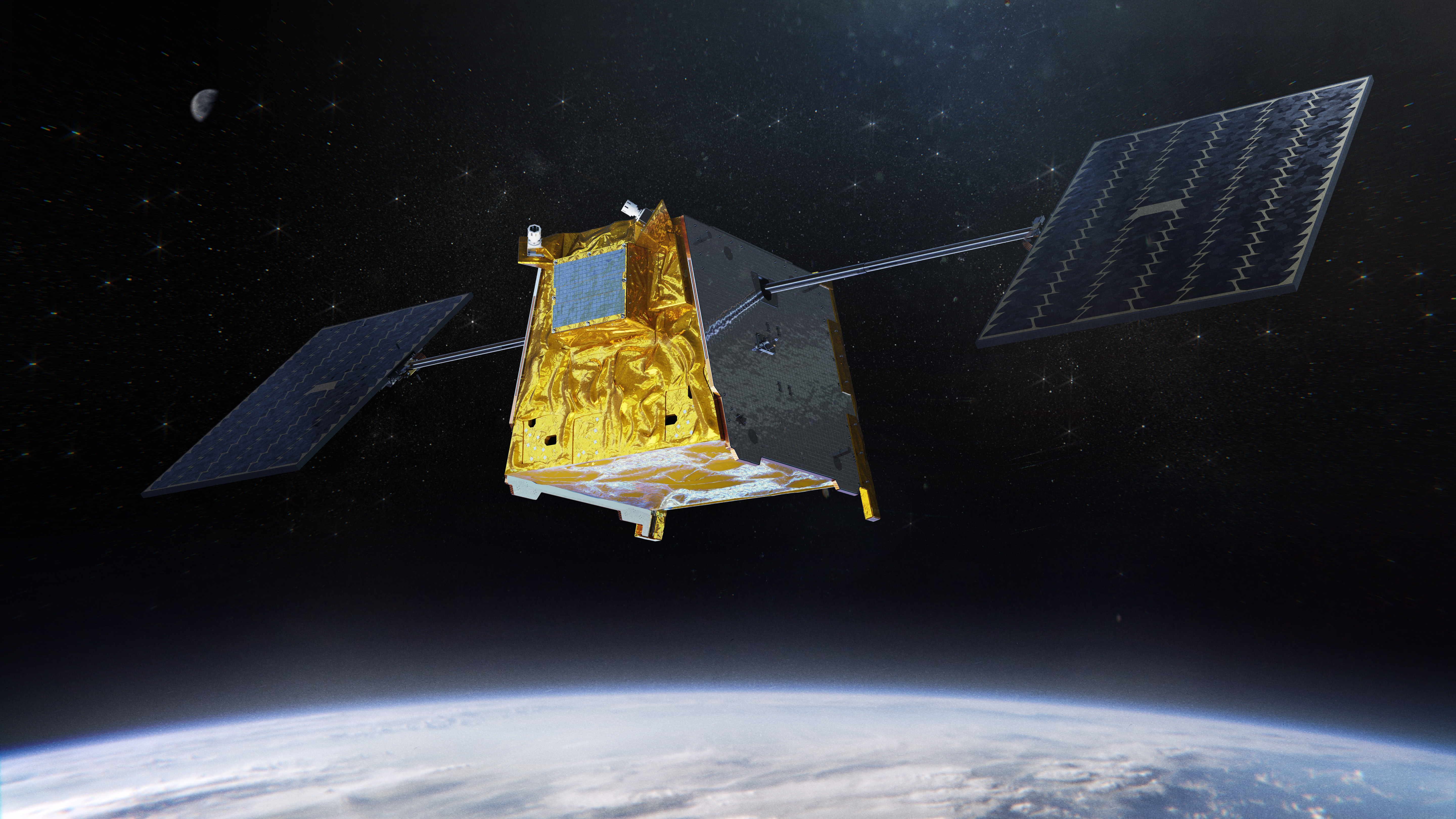 Artist rendering of the EarthDaily Constellation satellite