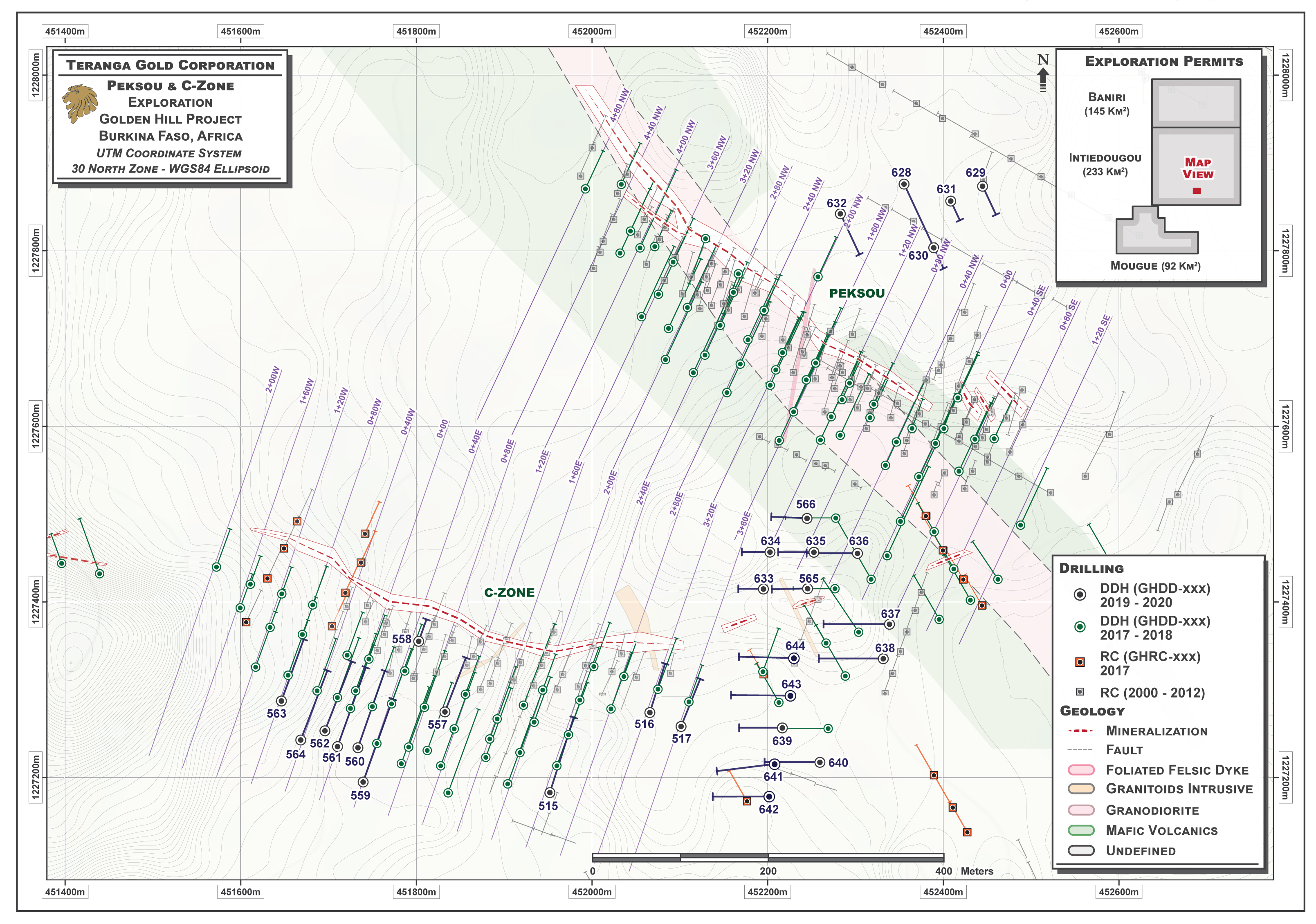 Figure 3 -  Golden Hill Property – C-Zone-Peksou Plan Map