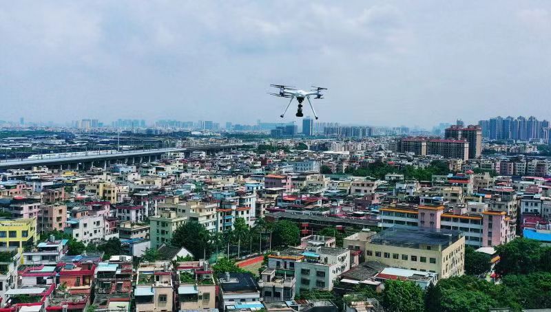 EHang Falcon B conducting aerial inspections and aerial broadcasting tasks