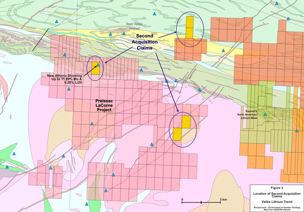 Location of Second Acquisition Claims