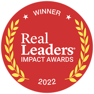 Winner Badge: Real Leaders Impact Awards 2022