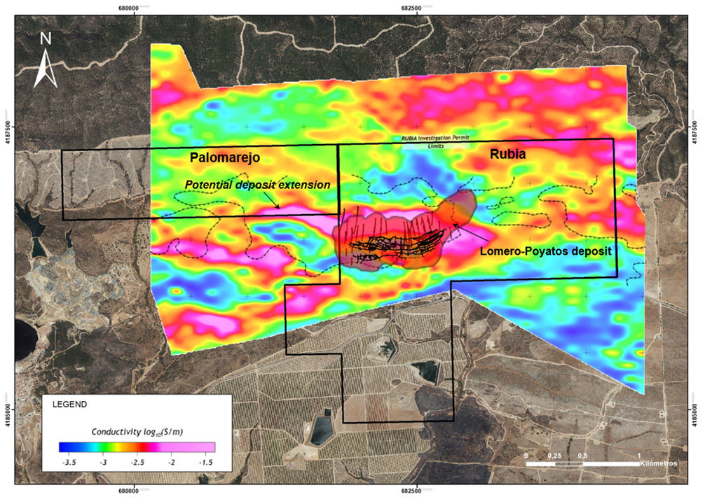 Potential extension of the Lomero-Poyatos deposit by interpretation of data from TDEM geophysical survey
