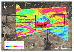 Potential extension of the Lomero-Poyatos deposit by interpretation of data from TDEM geophysical survey